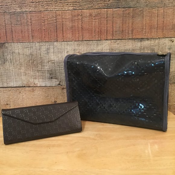 Gucci Toiletries Bag & Glasses Case Bundle
